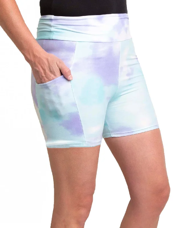 White concert Shorts-SA Exclusive Tie Dye Yoga Shorts