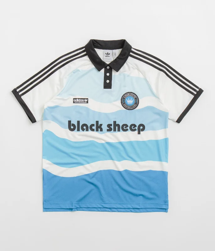 Extra-long blue T-shirts-Adidas x Black Sheep x Charlotte FC Jersey - White / Sharp Blue / Black