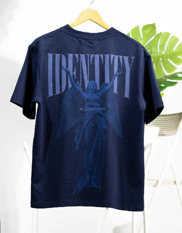 Red fade T-shirts-Angel | Identity is everything | Oversized |Blue