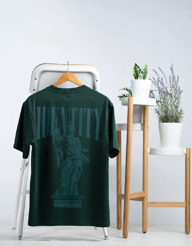 Black patriotic T-shirts-Angel | Identity is everything | Oversized |Green