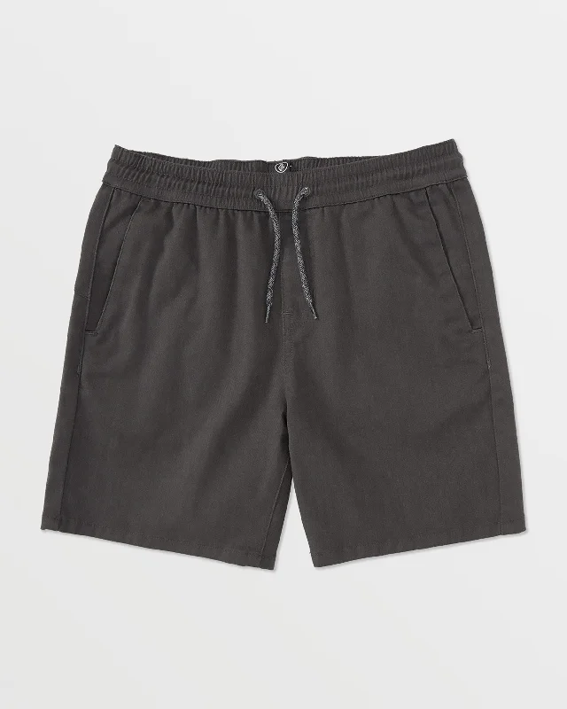 Green leaf pattern T-shirts-Big Boys Frickin Elastic Waist Shorts - Charcoal Heather