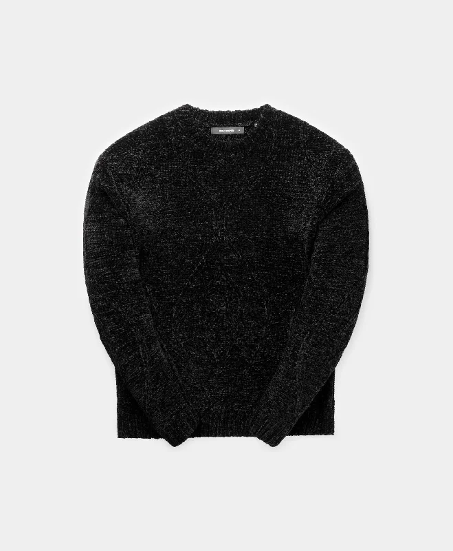 Purple double-pocket T-shirts-Black Dayo Knit Sweater