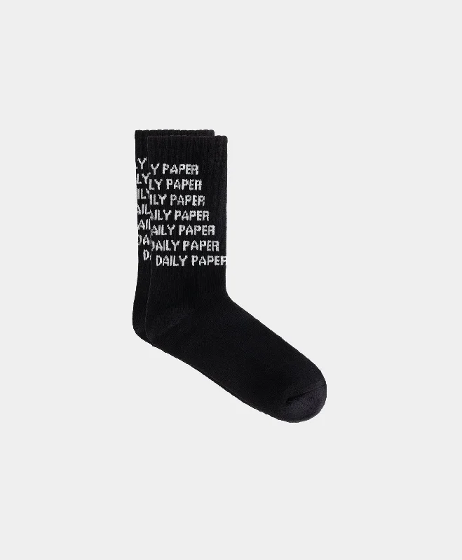 Breathable mesh T-shirts-Black Overload Socks