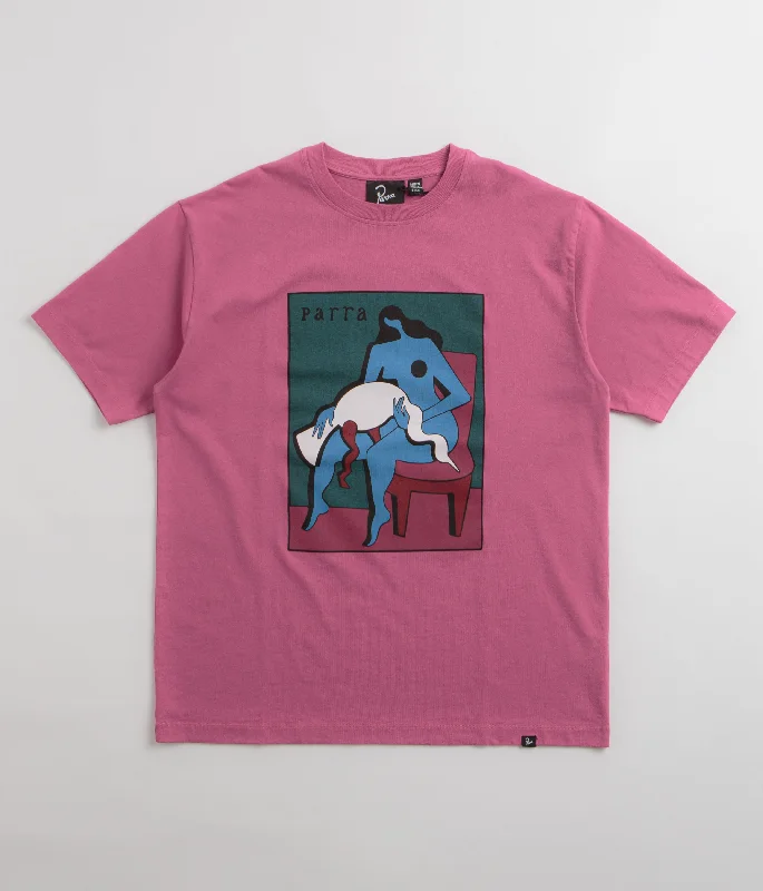 Cheap cotton T-shirts-by Parra My Dear Swan T-Shirt - Pink