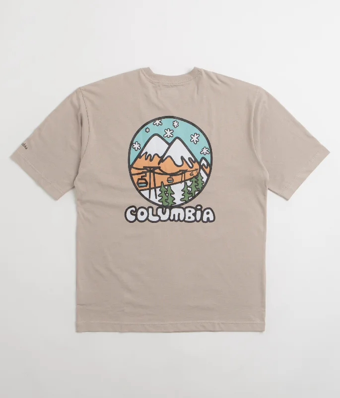 Black distressed T-shirts-Columbia Camp Keller Graphic T-Shirt - Crushed Clay