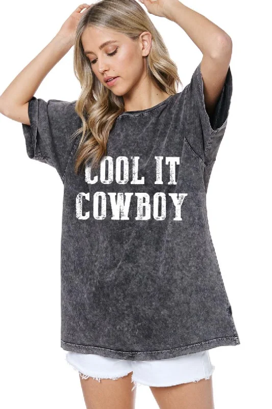 Casual Friday T-shirts-Zutter Cool It Cowboy Graphic Tee