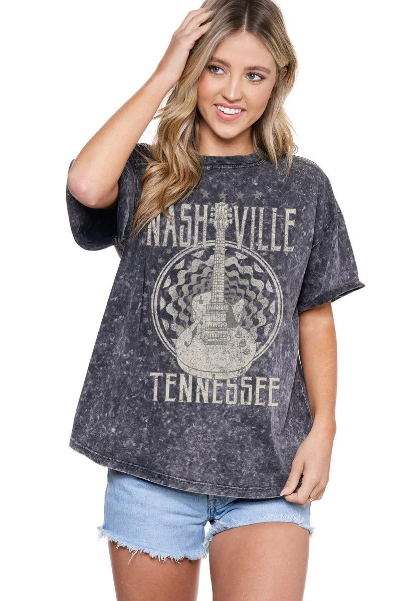 Purple zigzag T-shirts-Zutter Nashville Tennessee Graphic Tee