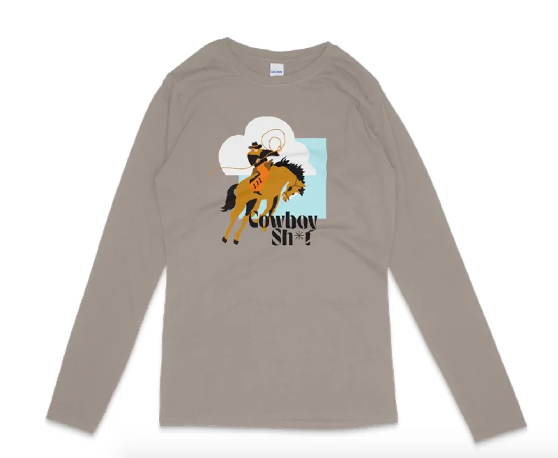 Home lounge T-shirts-COWBOY SH*T- Sky Rider Long Sleeve Tee