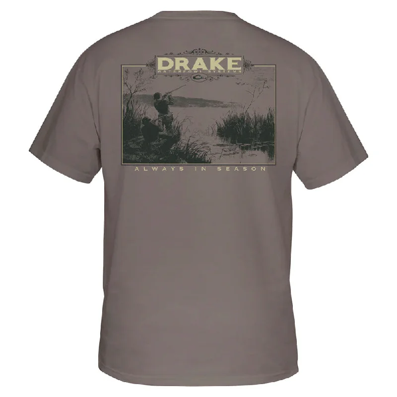 Yellow team spirit T-shirts-Drake Old Timers T-Shirt- Driftwood