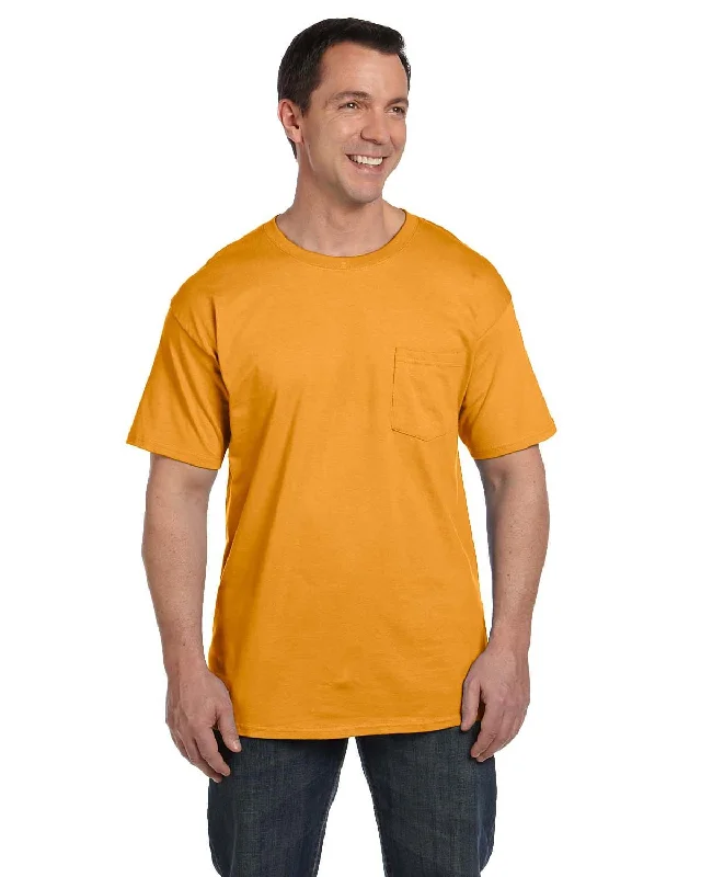 Blue calm T-shirts-Hanes Beefy-T Pocket T-Shirt | Gold