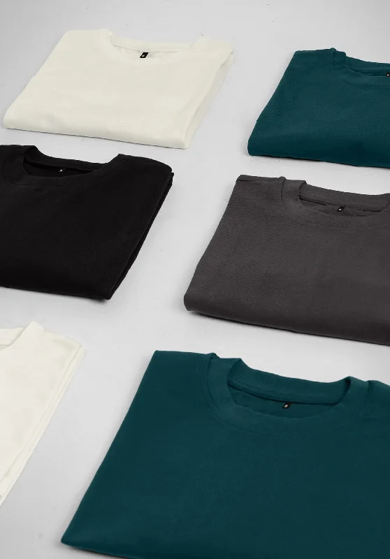 Affordable bamboo T-shirts-Heavy Oversize Tee 3er Pack