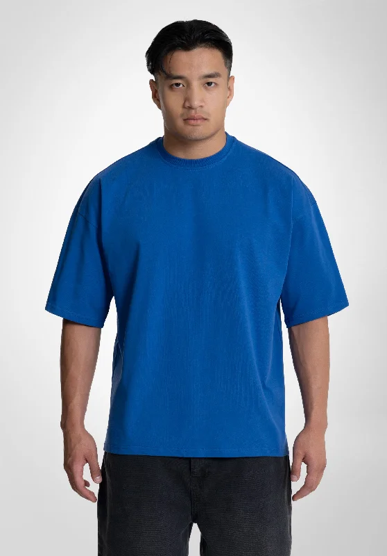 Green organic wear T-shirts-Heavy Oversize Tee - East Blue