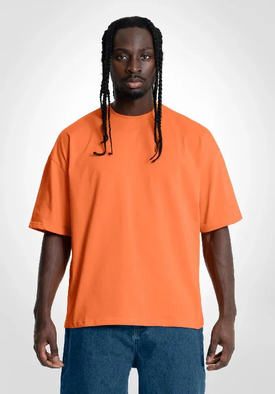 Men’s oversized T-shirts-Heavy Oversize Tee - Orange