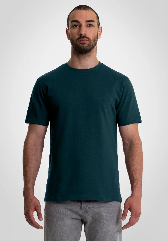 Baggy white T-shirts-Heavy Regular Fit Tee - Dark Pine Green