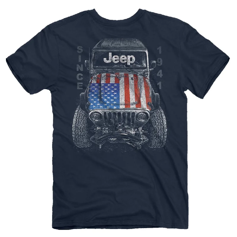 Black slim T-shirts-Jeep - Big USA T-Shirt