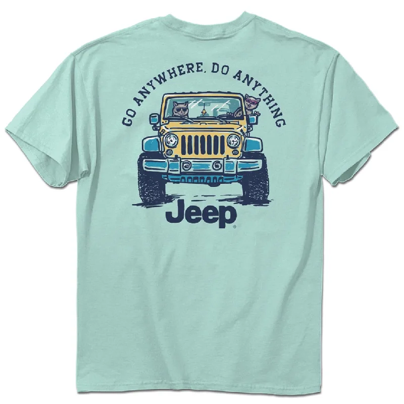 Red stylish T-shirts-Jeep - Cat Ride T-Shirt