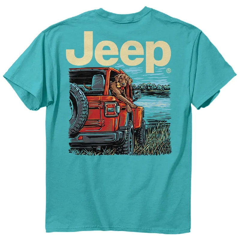 Purple metal fest T-shirts-Jeep - Happy Tails T-Shirt