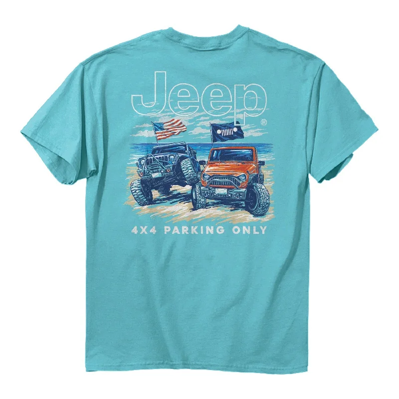 Green tie-dye wave T-shirts-Jeep - Flex T-Shirt