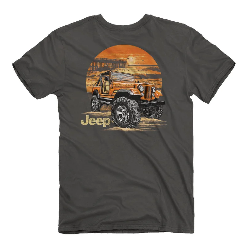 Purple zigzag T-shirts-Jeep - Renegade Beach T-Shirt