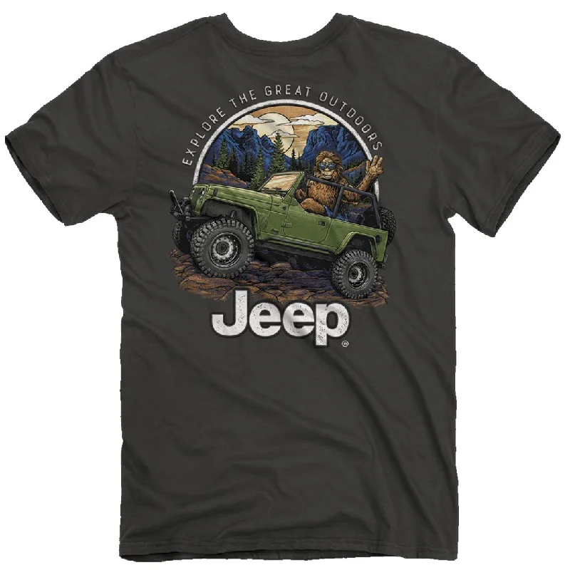 Purple silky T-shirts-Jeep - Sasquatch T-Shirt