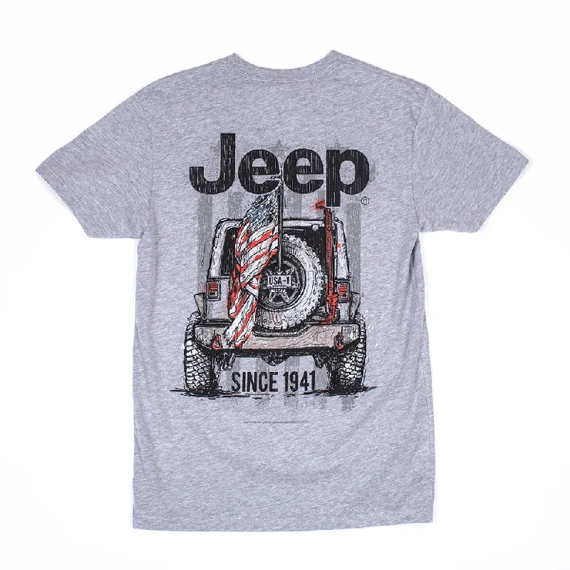 Black basic T-shirts-Jeep - USA 1 T-Shirt