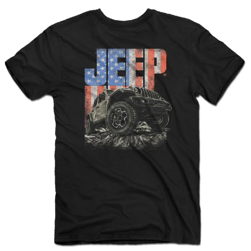 Black ombre T-shirts-Jeep - USA Rocks T-Shirt