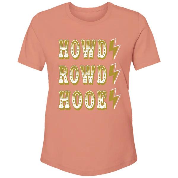 Green cool T-shirts-LADIES HOOEY "HOWDY" TERRACOTTA TSHIRT