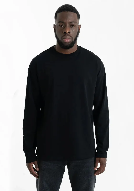 Gray sideline T-shirts-Longsleeve  - Black