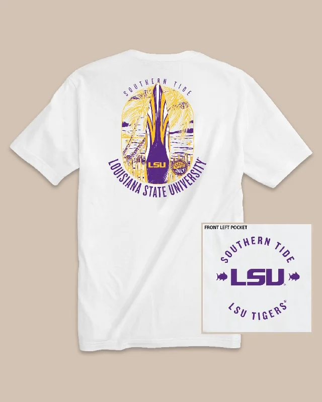 Blue cycling road T-shirts-LSU Tigers Gameday Locals Only T-Shirt