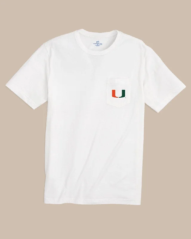 Gray golf course T-shirts-Miami Hurricanes Gameday Embroidered Short Sleeve T-Shirt