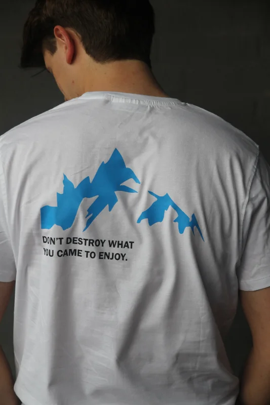 Blue silk T-shirts-DON'T DESTROY T-SHIRT