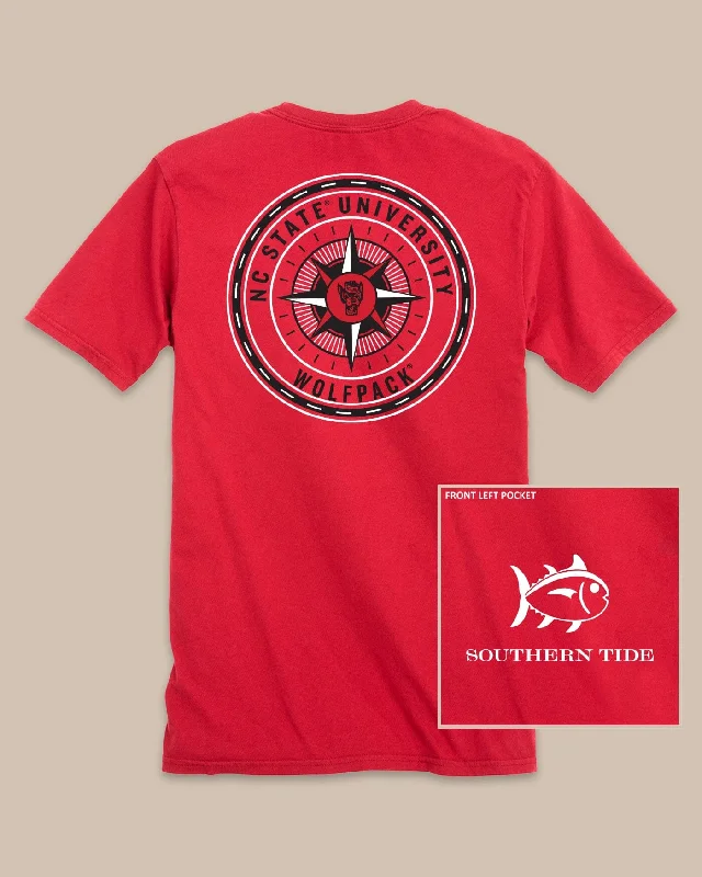 Blue thin T-shirts-NC State Wolfpack Gameday Collegiate Compass T-Shirt