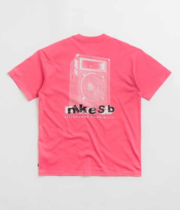 Green versatile T-shirts-Nike SB Sounds Bangin T-Shirt - Aster Pink