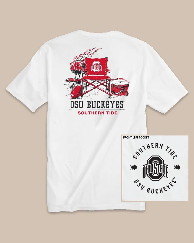 Yellow UV-protective T-shirts-Ohio State Buckeyes Gameday BBQ Tailgate T-Shirt