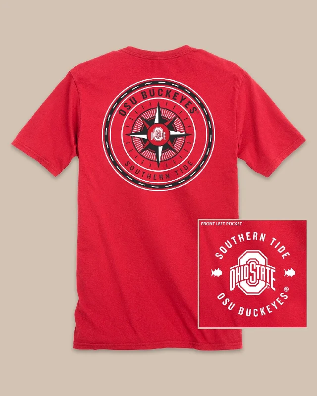 Yellow small-pocket T-shirts-Ohio State Buckeyes Gameday Collegiate Compass T-Shirt