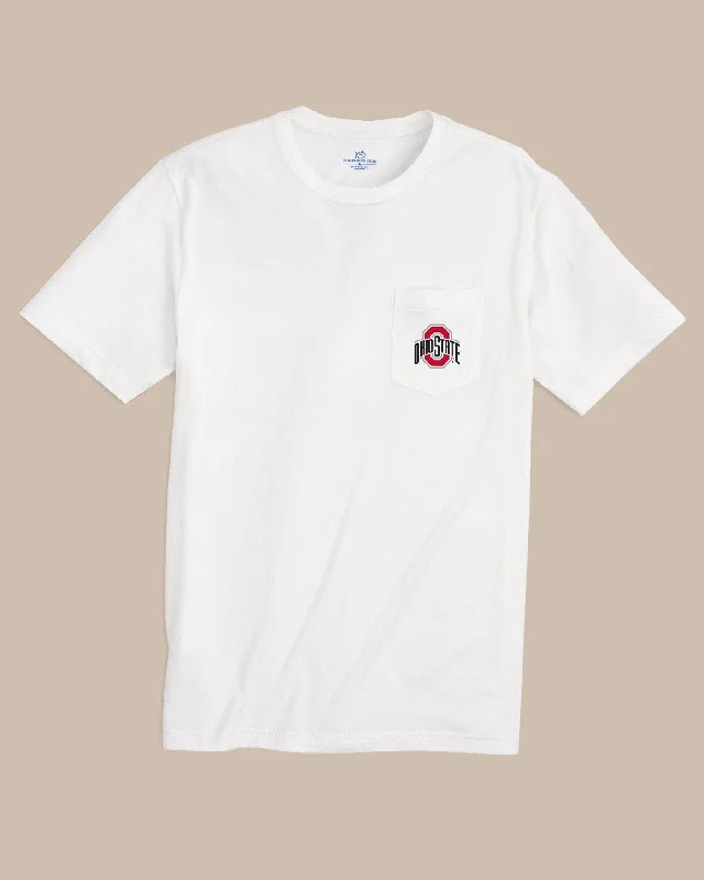 Purple double-pocket T-shirts-Ohio State Buckeyes Gameday Embroidered Short Sleeve T-Shirt