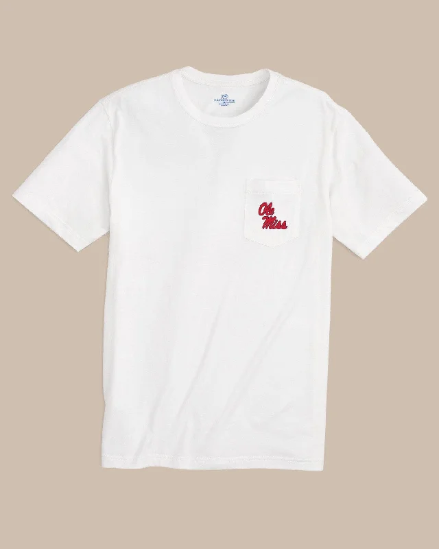 Blue club member T-shirts-Ole Miss Rebels Gameday Embroidered Short Sleeve T-Shirt