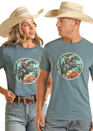 Gray humorous T-shirts-PANHANDLE DESERT HORSE GRAPHIC TEE