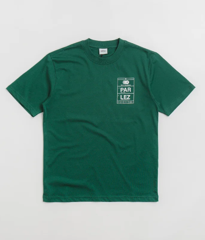 Gray yoga line T-shirts-Parlez Vinton T-Shirt - Deep Green