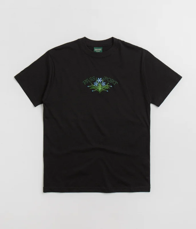 White fan gear T-shirts-Pass Port Bloom Organic T-Shirt - Black