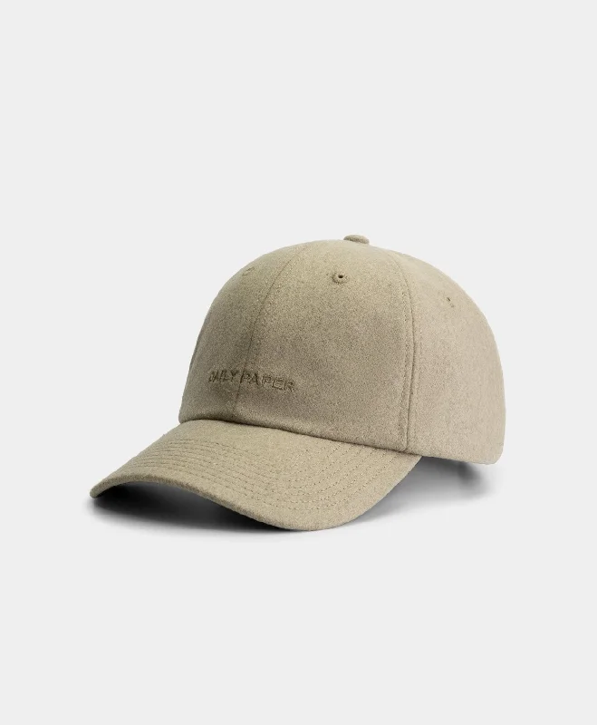 Red midweight T-shirts-Pelican Beige Logo Wool Cap