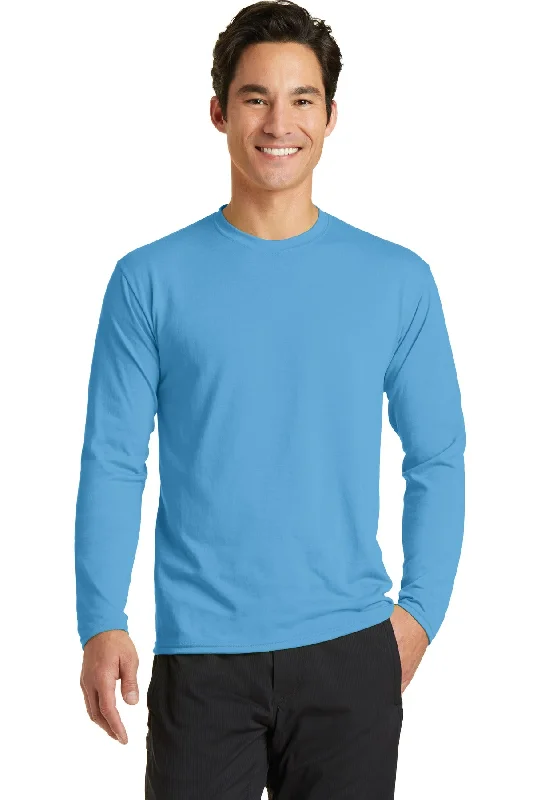 Gray snack T-shirts-Port & Company Long Sleeve Performance Blend Tee. PC381LS