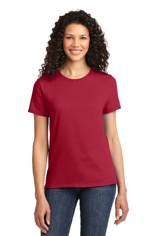 Silk luxury T-shirts-Port & Company Womens Essential Short Sleeve Crewneck T-Shirt - Red