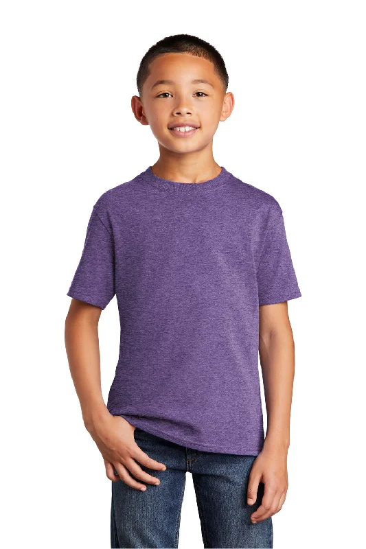 Gray homeland T-shirts-Port & Company Youth Core Short Sleeve Crewneck T-Shirt - Heather Purple