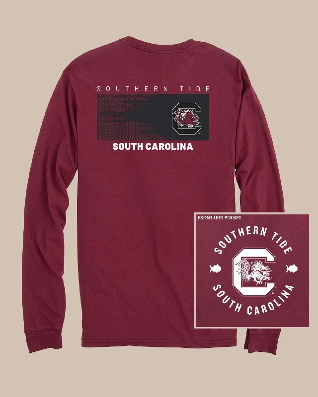 Gray sideline T-shirts-South Carolina Gamecocks Gameday Hexagon Gradient T-Shirt