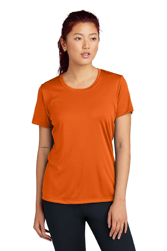 Purple skating T-shirts-Sport-Tek Womens Competitor Moisture Wicking Short Sleeve Crewneck T-Shirt - Deep Orange