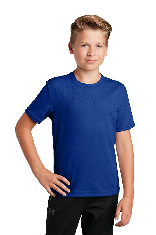 Blue club member T-shirts-Sport-Tek Youth RacerMesh Moisture Wicking Short Sleeve Crewneck T-Shirt - True Royal Blue