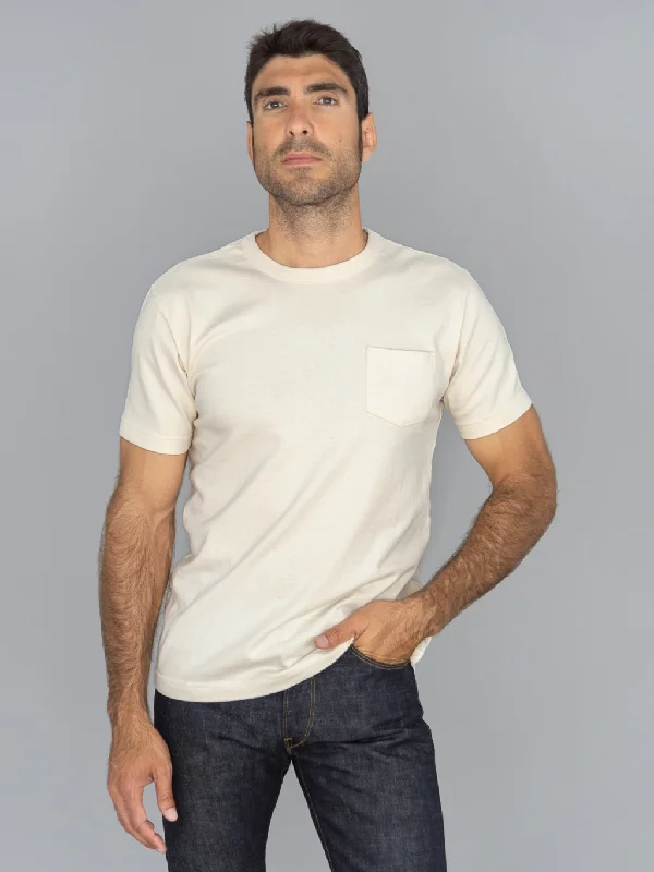 Yellow moon T-shirts-Trophy Clothing OD Pocket Tee Natural