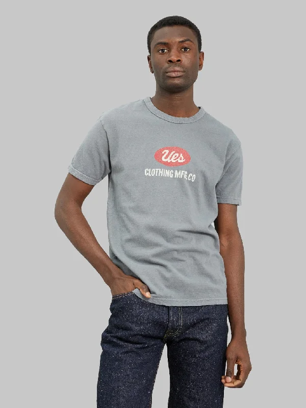 Gray yoga line T-shirts-UES Logo T-shirt Grey