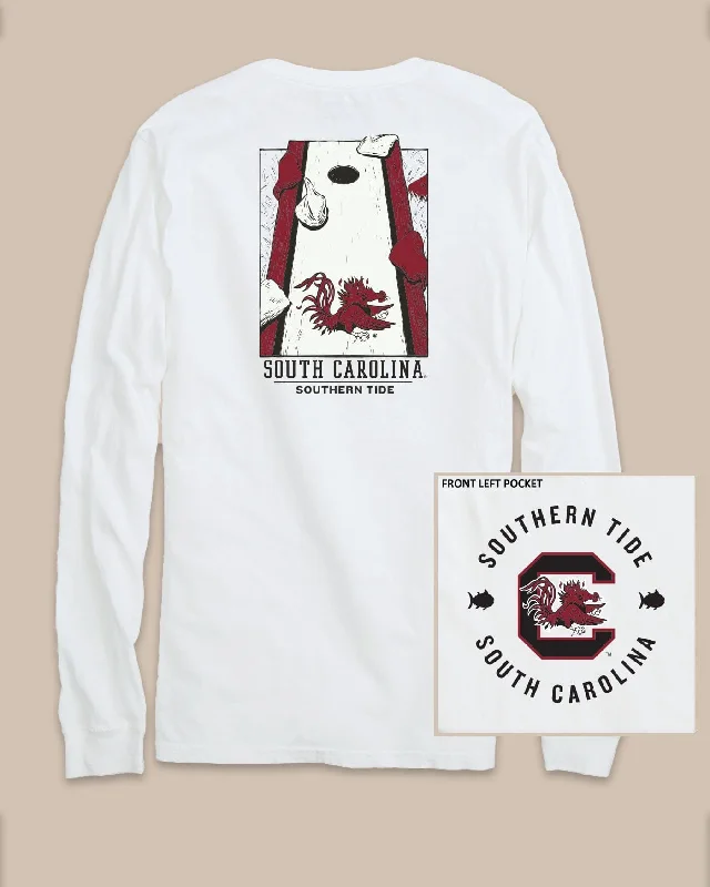 Red sunflower T-shirts-USC Gamecocks Gameday Cornhole Board T-Shirt